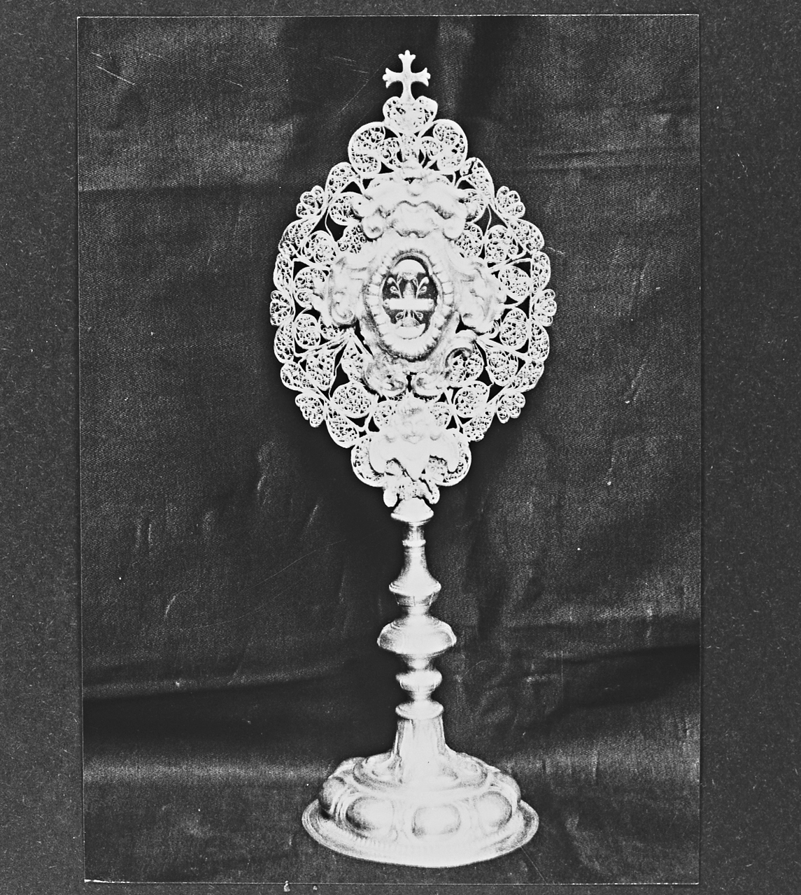 reliquiario - a ostensorio - bottega bolognese (sec. XVIII, sec. XIX)