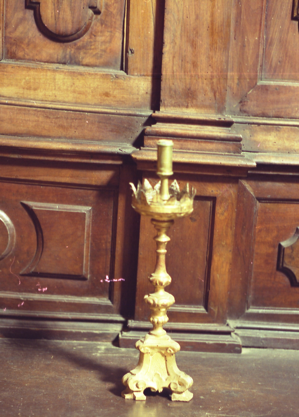 candeliere d'altare - bottega bolognese (seconda metà sec. XVIII)