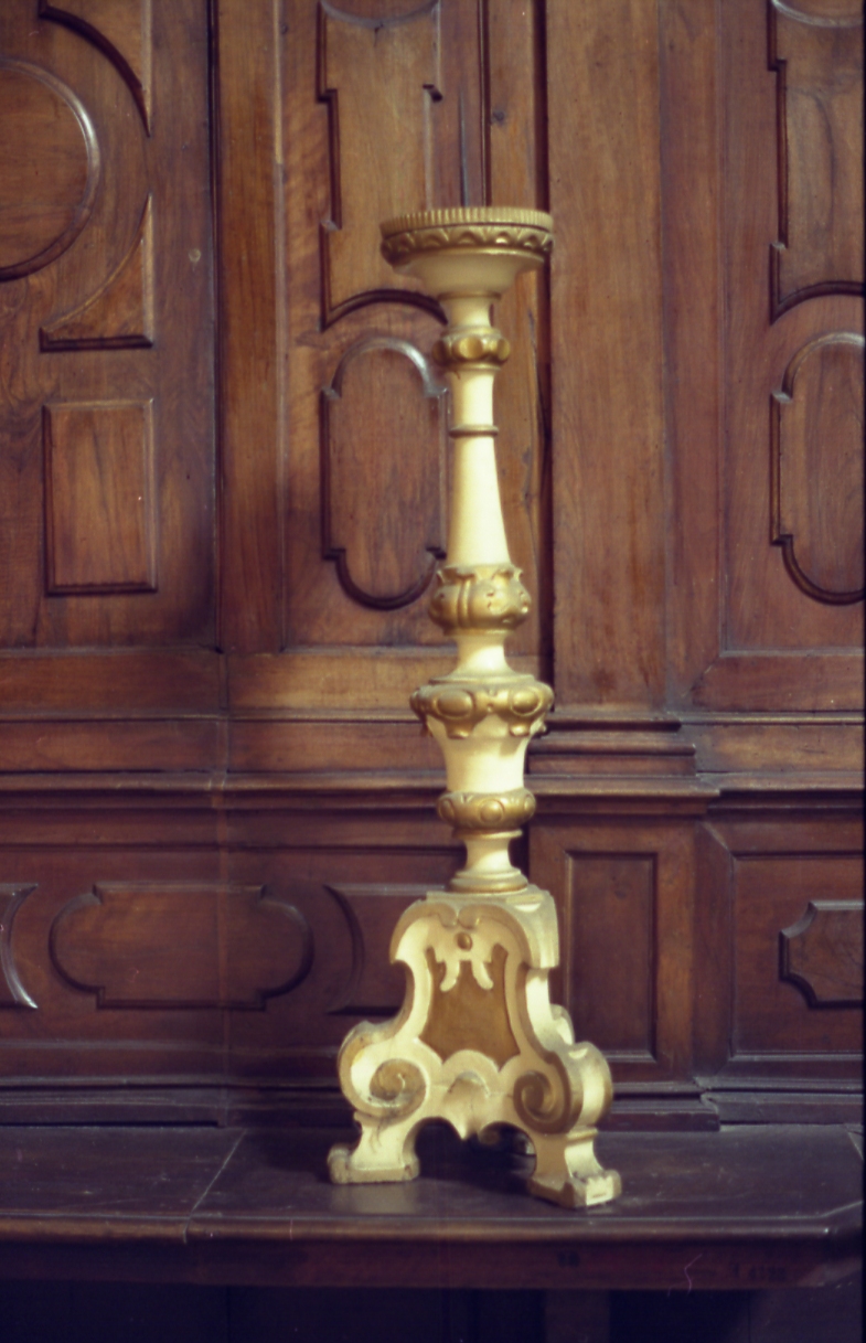 candeliere d'altare - bottega bolognese (seconda metà sec. XVIII)