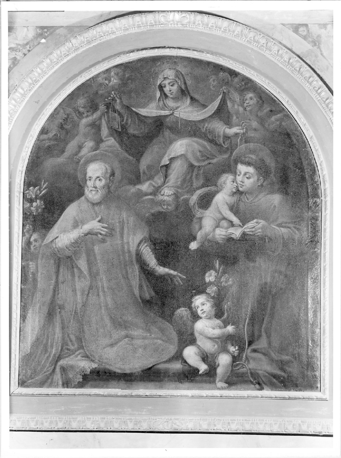 Madonna e Santi (pala d'altare) - ambito emiliano (?) (seconda metà sec. XVII)