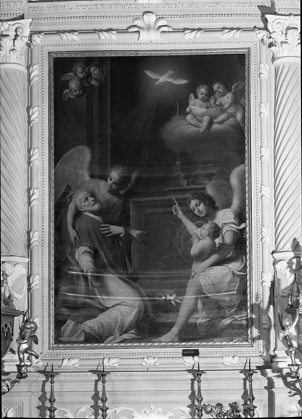 San Filippo Neri ispirato dallo Spirito Santo (dipinto) - ambito emiliano (?) (fine sec. XVIII)