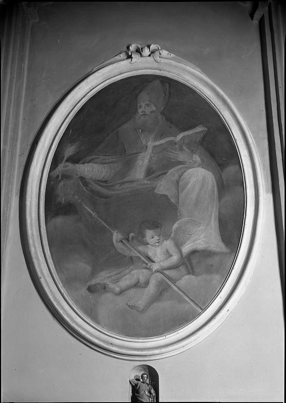 Santo vescovo (dipinto murale, ciclo) di Sementi Giovan Giacomo (sec. XVII)