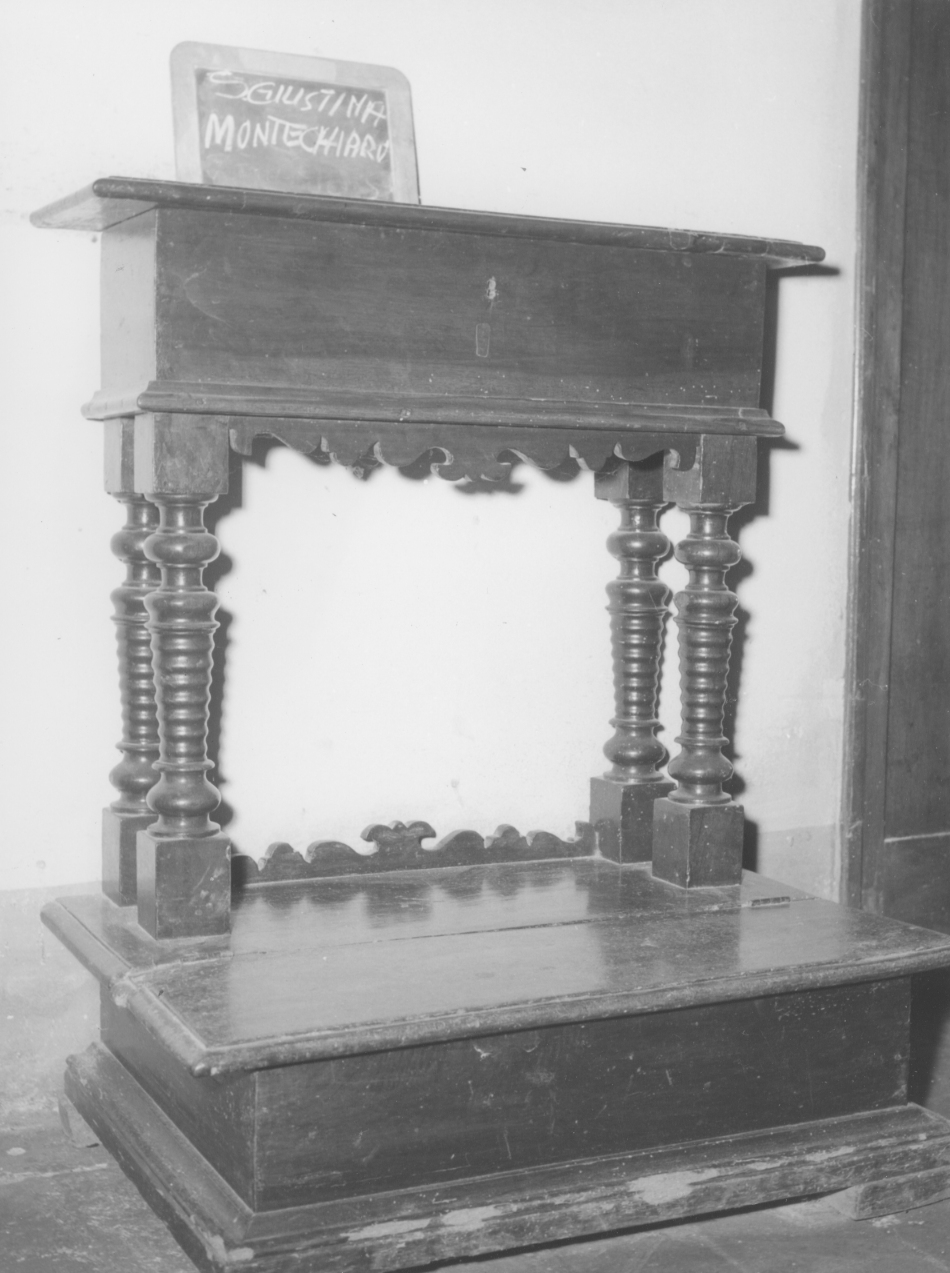 inginocchiatoio - bottega bolognese (sec. XVII)