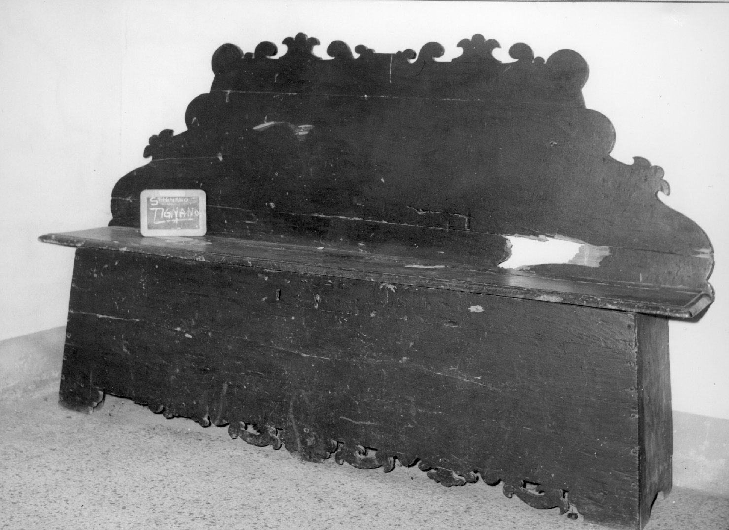 cassapanca - bottega emiliana (sec. XVIII)