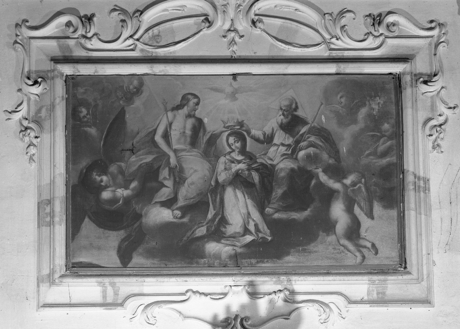 incoronazione di Maria Vergine (dipinto) di Crespi Luigi (attribuito) (sec. XVIII)