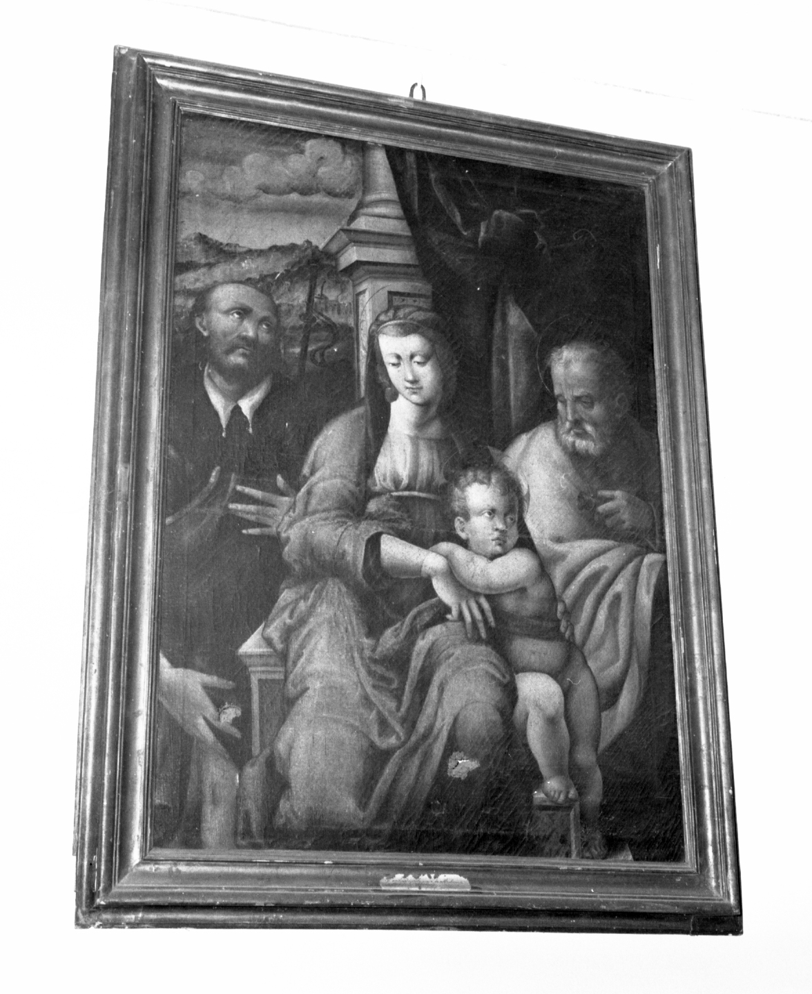 Maria Vergine tra San Giuseppe e San Rocco (dipinto) - ambito emiliano-romagnolo (fine sec. XVI)