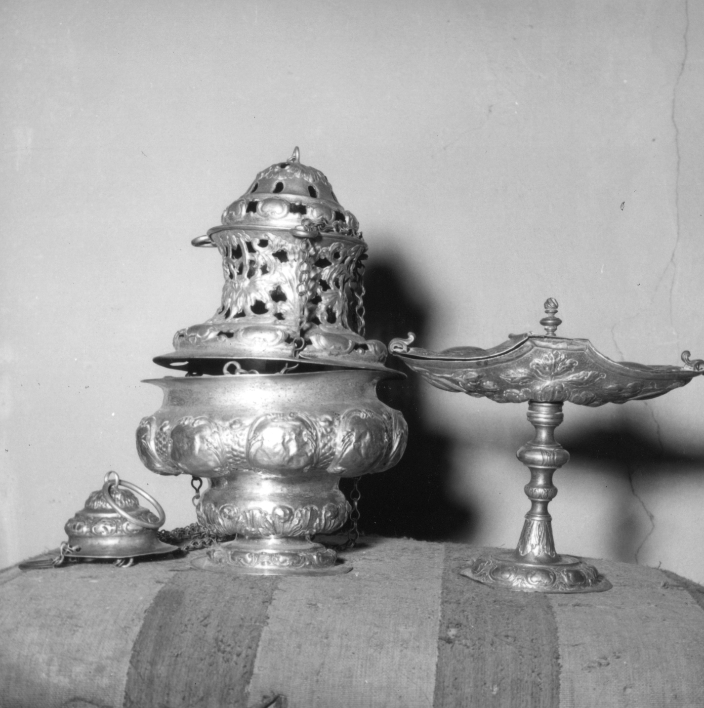 turibolo e navicella portaincenso - bottega emiliano-romagnola (sec. XVIII)