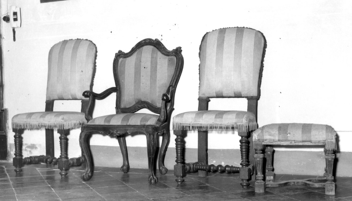 servizio di sedie - bottega emiliano-romagnola (fine sec. XVII, sec. XVIII)