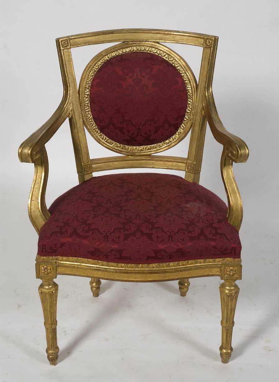 poltroncina, serie - bottega imolese (inizio sec. XIX)