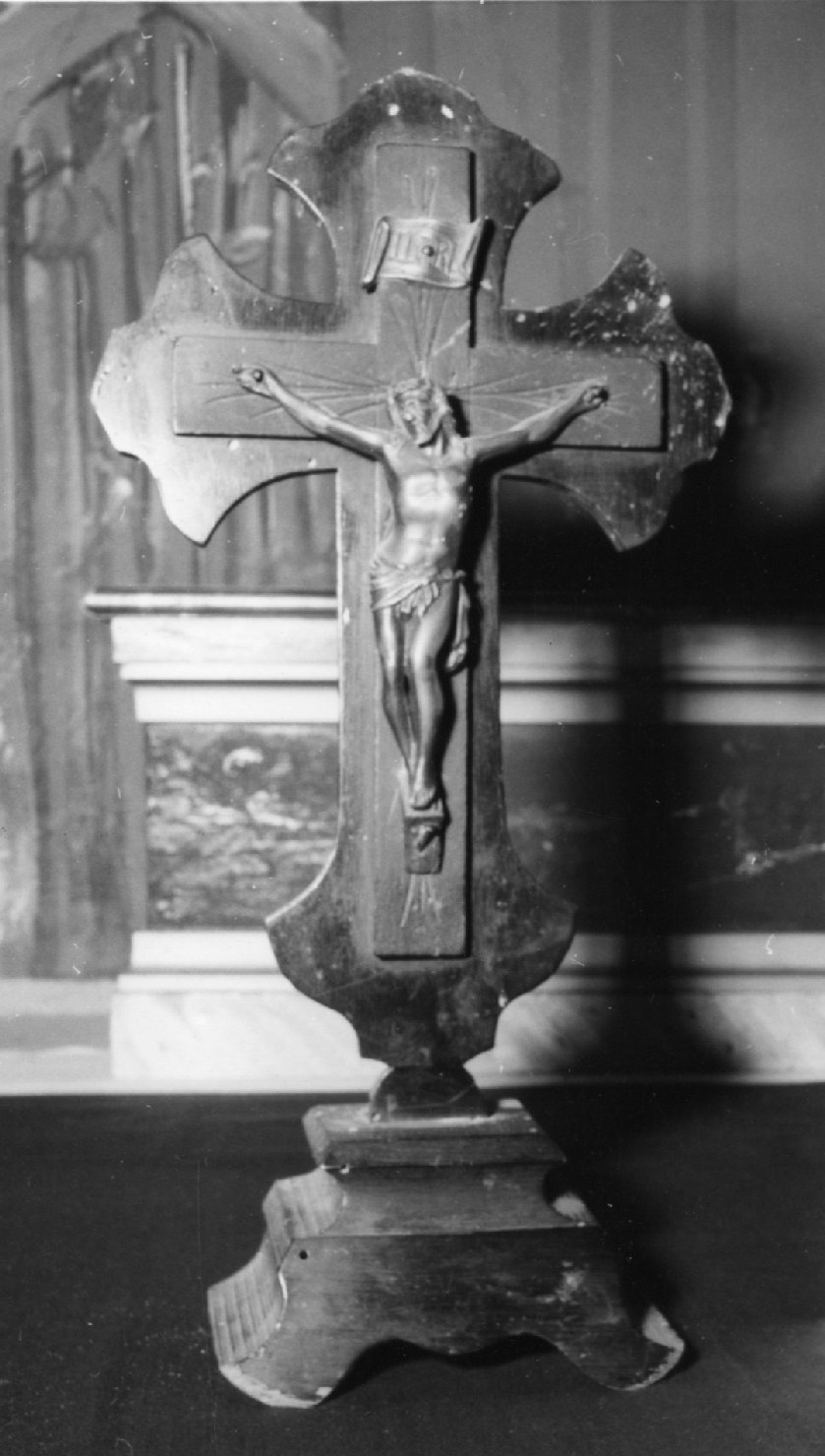 croce da tavolo - bottega italiana (secc. XIX/ XX)