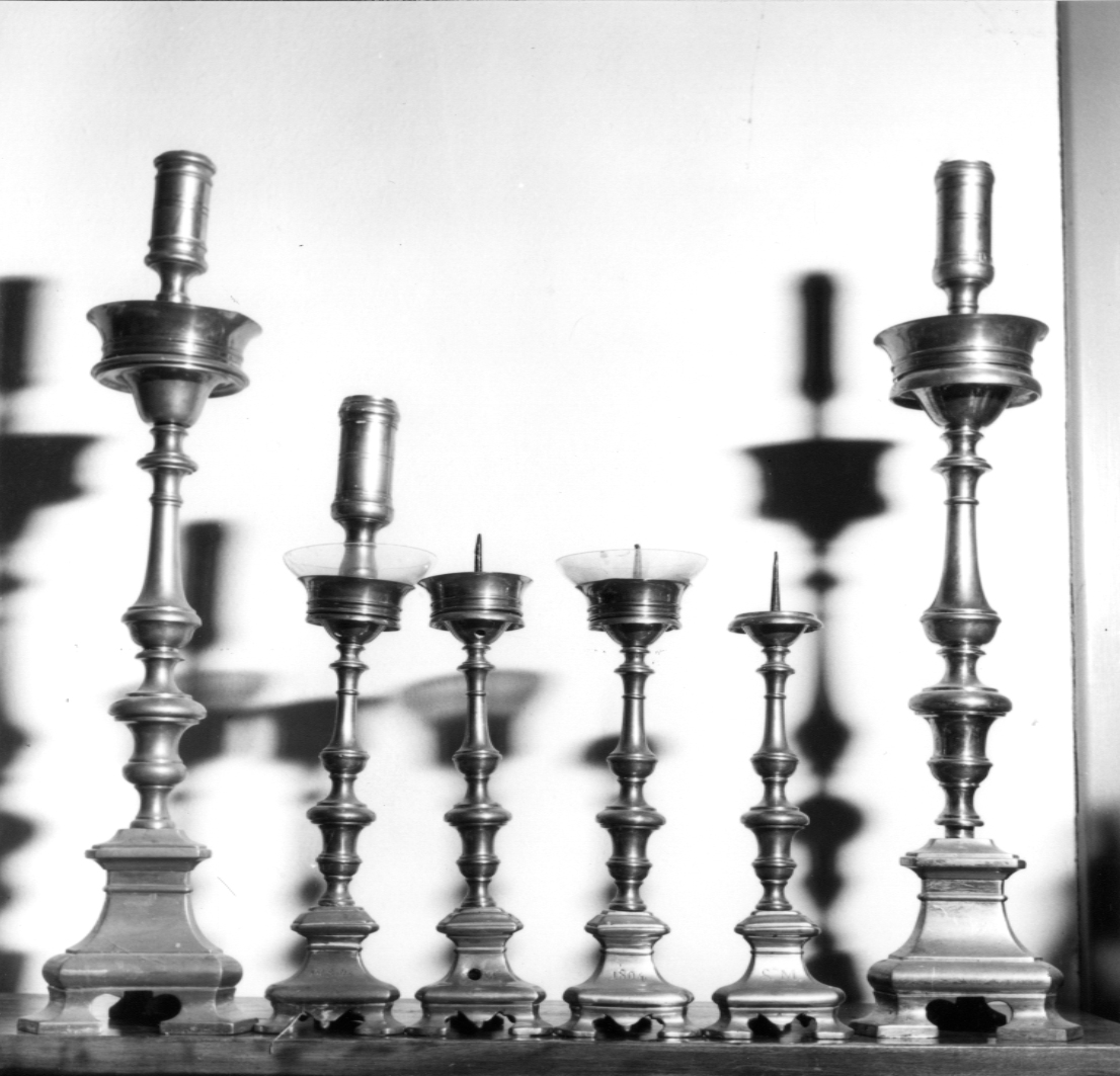 candeliere, serie - bottega bolognese (sec. XIX, sec. XIX)