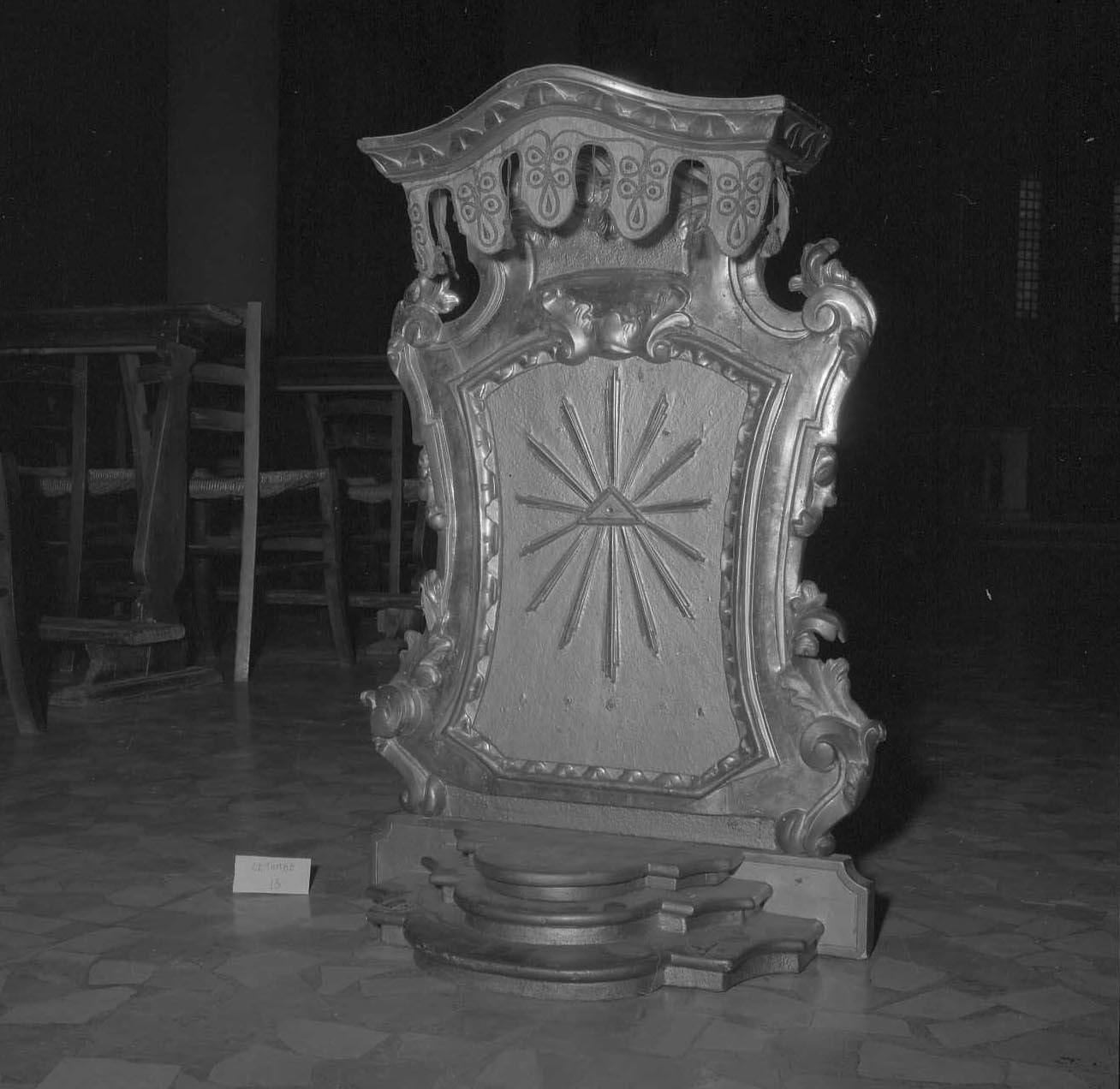 tronetto per esposizione eucaristica - a edicola - bottega italiana (sec. XVIII)