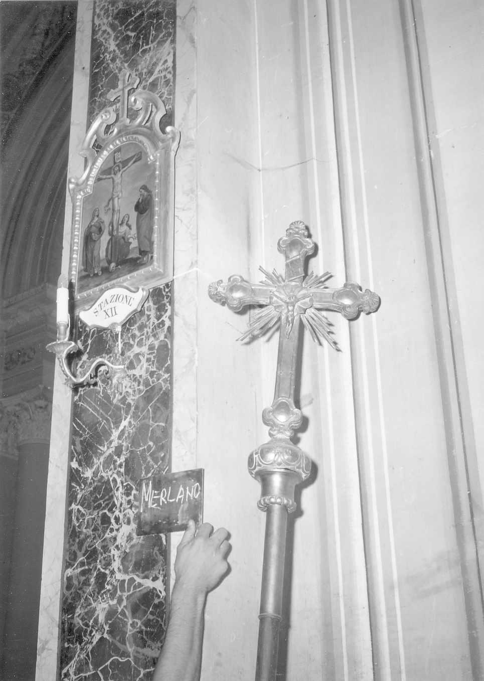 croce astile - bottega italiana (sec. XIX)