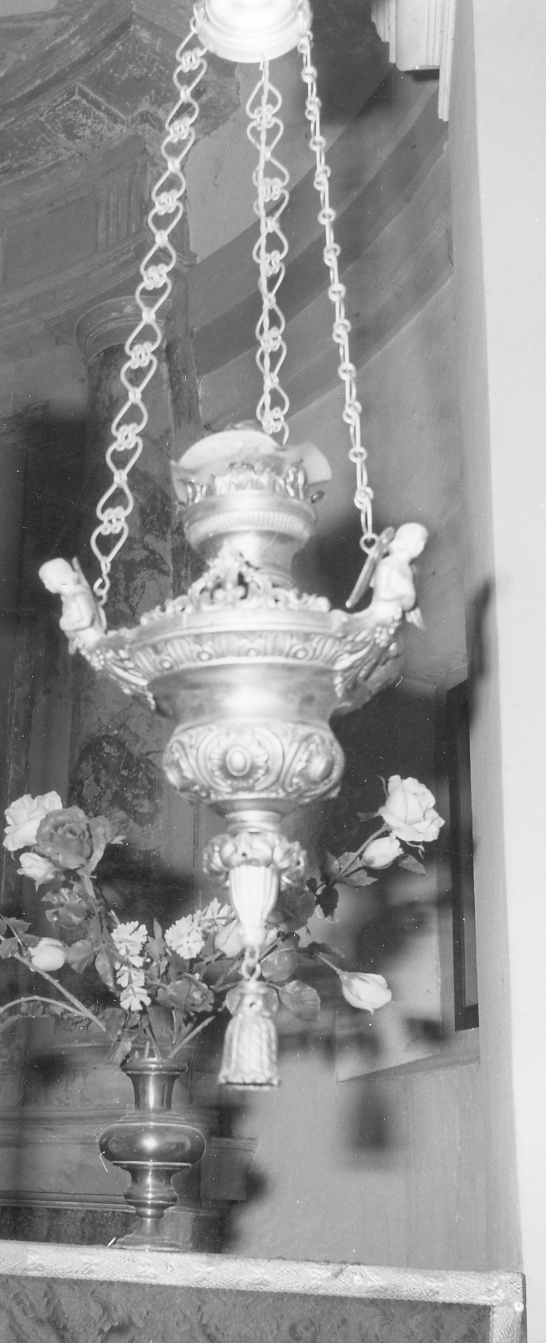 vaso d'altare con composizione floreale, serie - bottega italiana (sec. XIX)