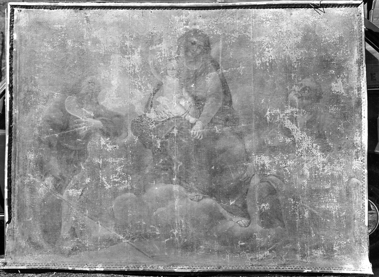 Madonna del Rosario con San Pietro e San Paolo (pala d'altare) - ambito emiliano (sec. XVII)