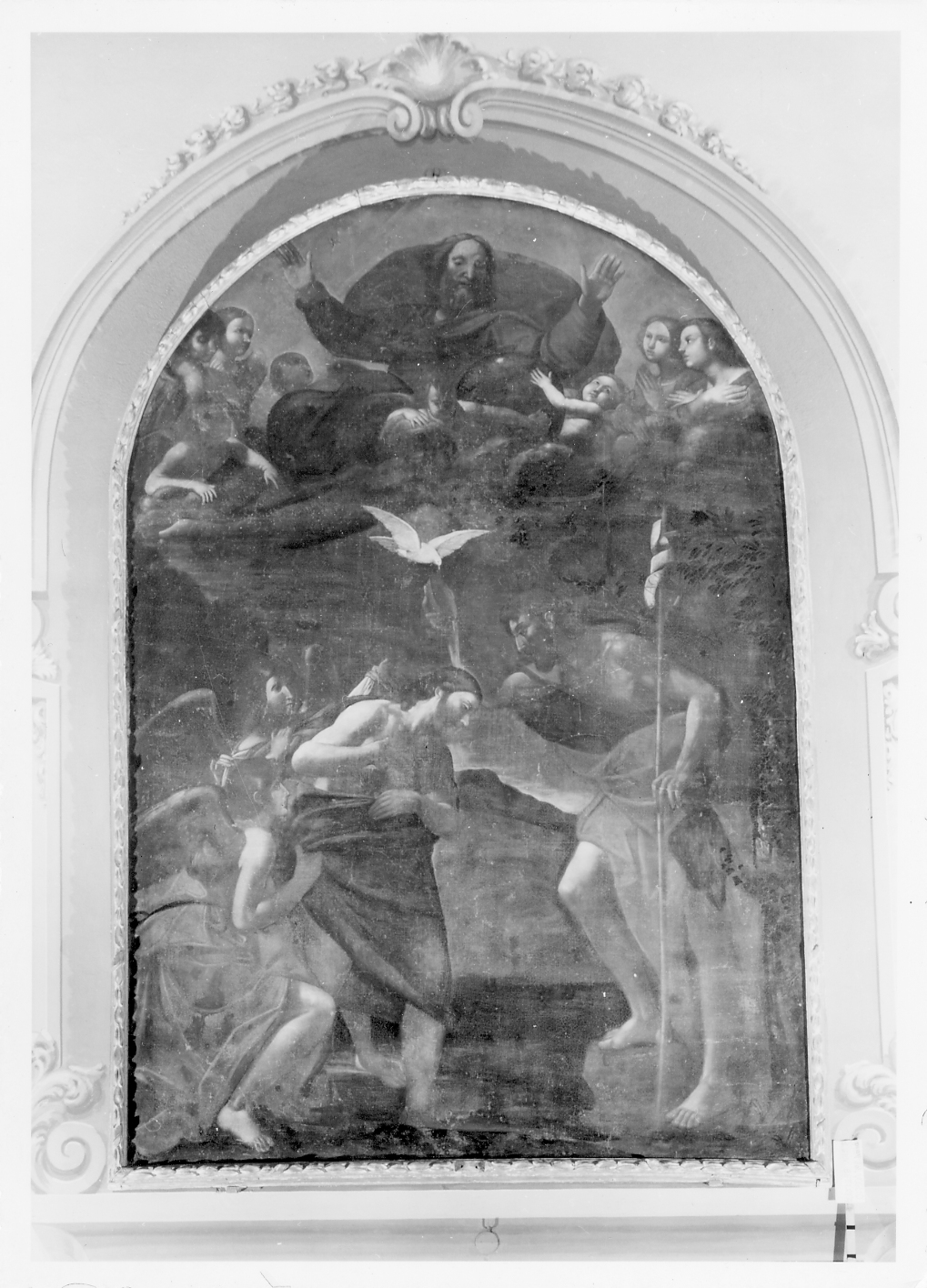 battesimo di Cristo (pala d'altare) di Morelli Bartolomeo (attribuito) (sec. XVII)