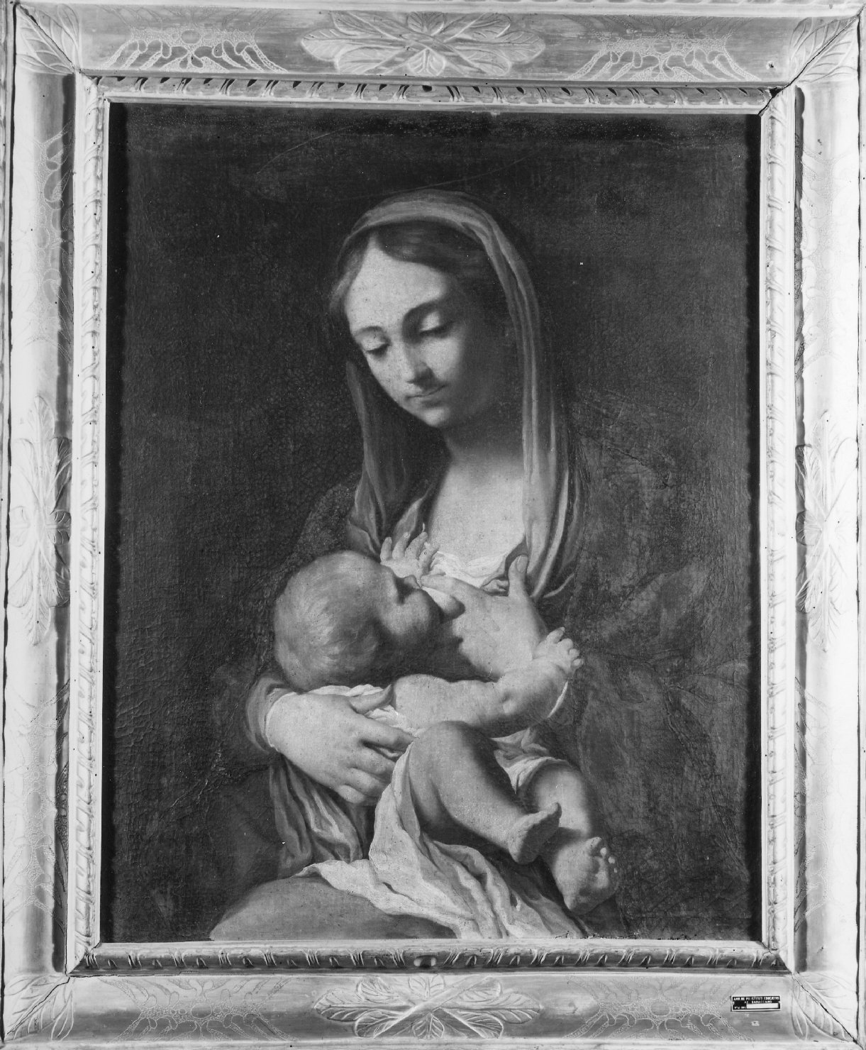 Madonna in trono che allatta il Bambino (dipinto) - ambito emiliano (?) (fine sec. XVII)
