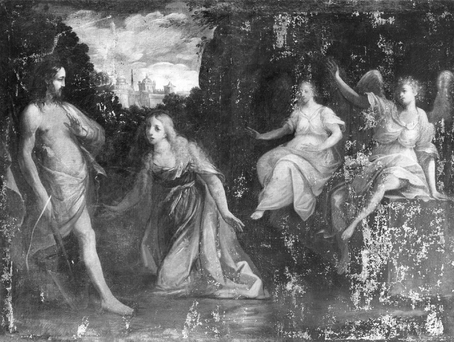 apparizione di Cristo risorto a Santa Maria Maddalena (dipinto) - ambito emiliano (fine sec. XVIII)