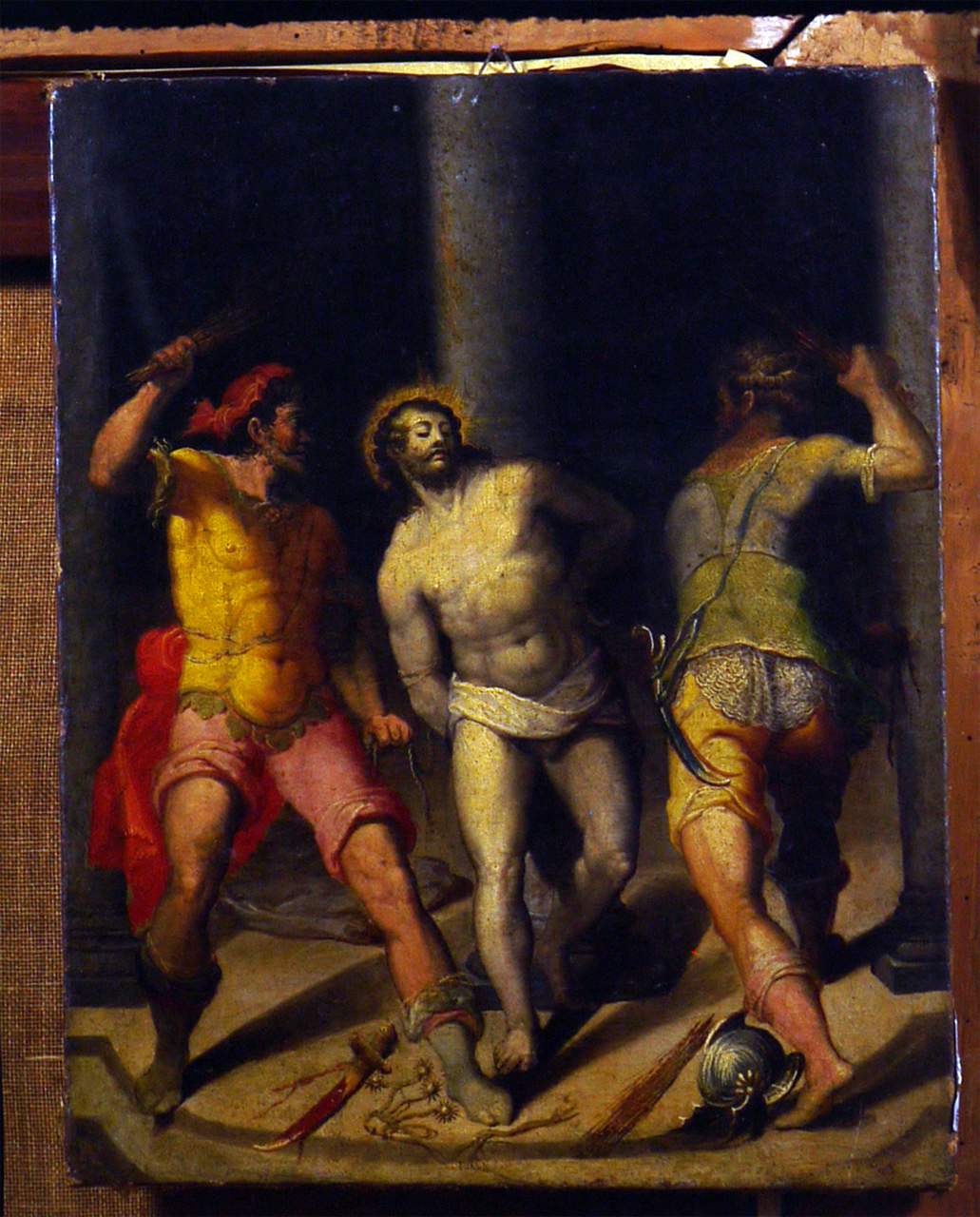 flagellazione di Cristo (dipinto, elemento d'insieme) di Carracci Annibale (maniera) - ambito emiliano (seconda metà sec. XVI)