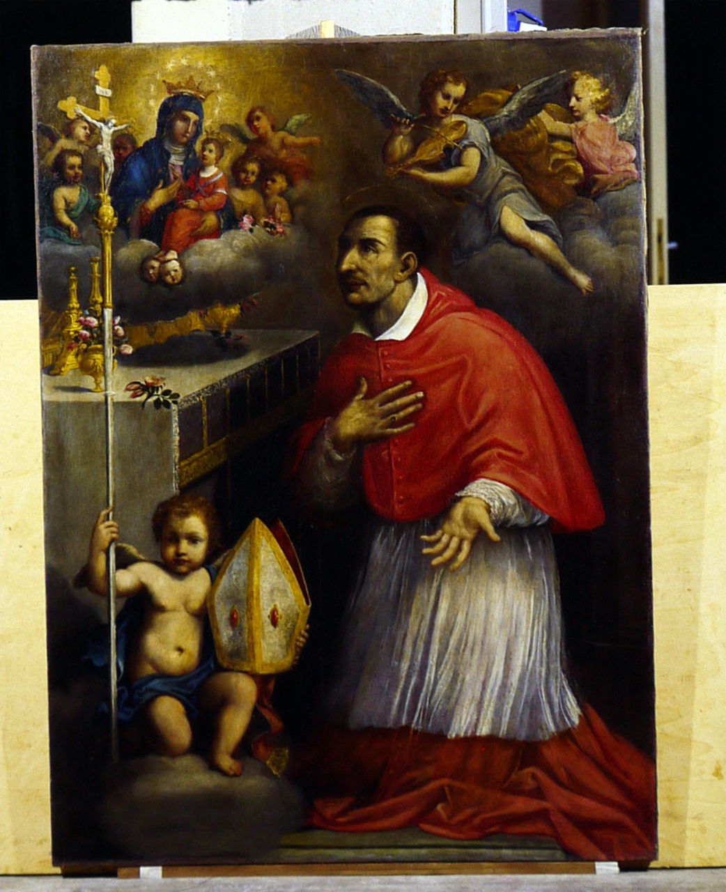 san Carlo Borromeo (dipinto) - ambito bolognese (prima metà sec. XVII)