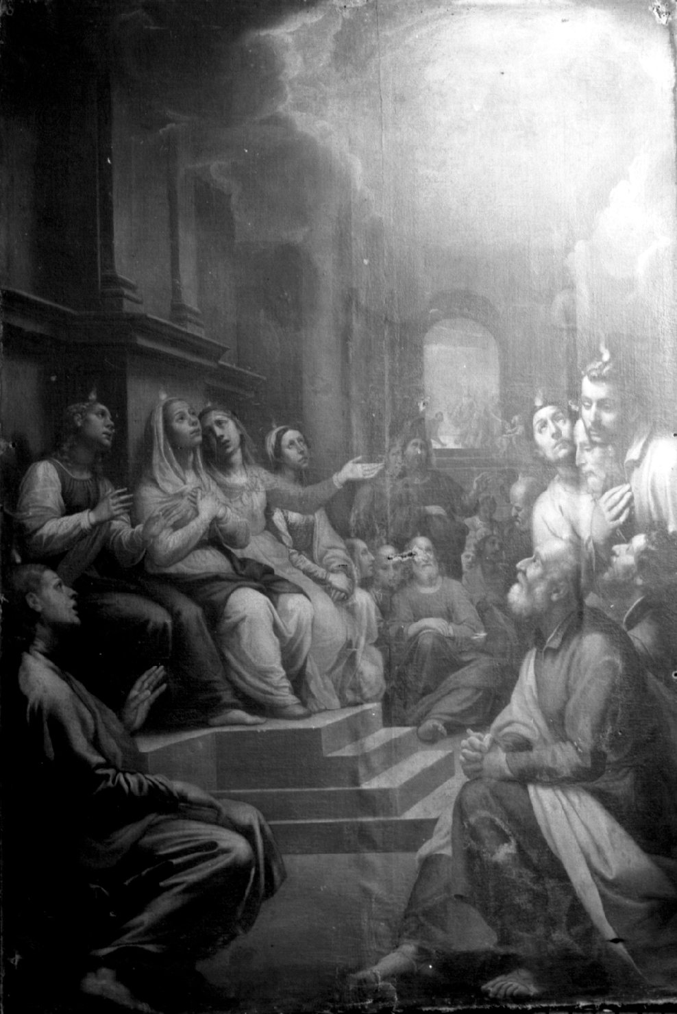 Pentecoste (dipinto) di Chiusuri Francesco detto Chiusuri da Imola (secc. XVII/ XVIII)