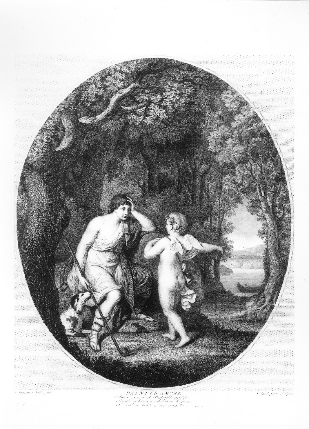 Amore e Dafni (stampa) di Volpato Giovanni, Nahl Augusto (sec. XIX)