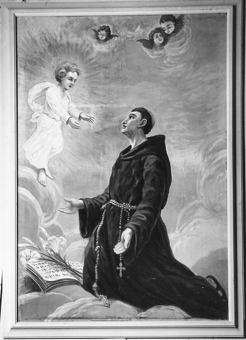 apparizione di Gesù Bambino a San Luigi (dipinto) - ambito bolognese (sec. XIX)