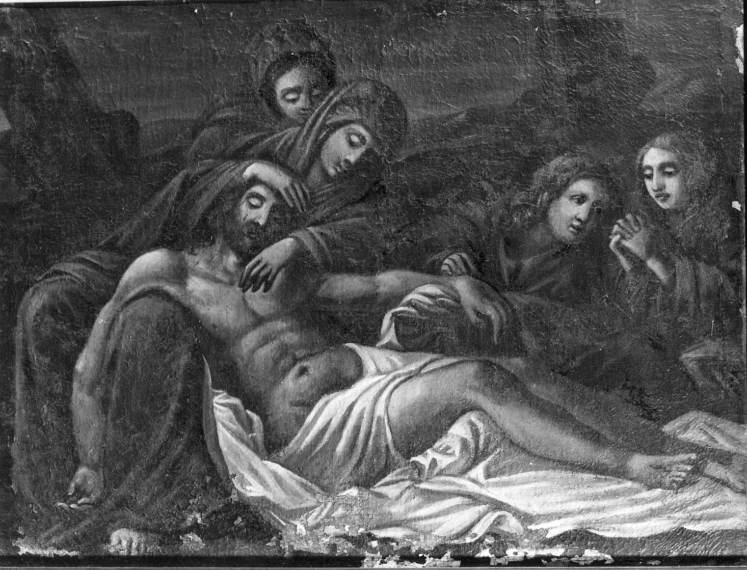 deposizione di Cristo dalla croce (dipinto) - ambito bolognese (sec. XIX)