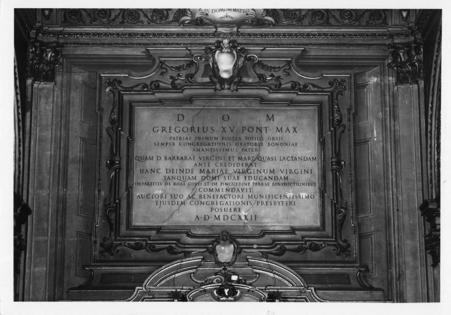 lapide celebrativa - manifattura bolognese (sec. XVII)