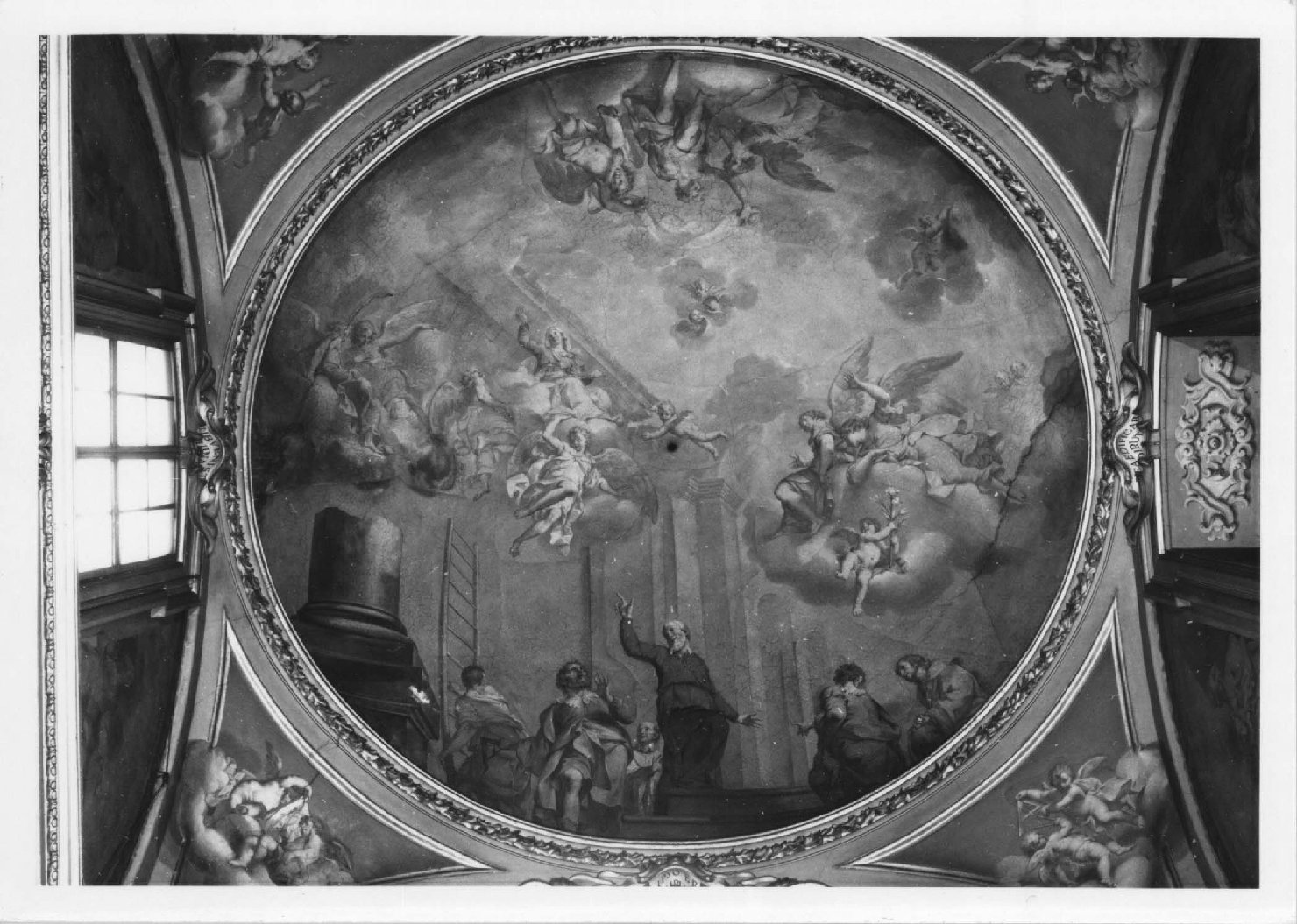 miracolo di San Filippo Neri (dipinto murale, elemento d'insieme) di Marchesi Giuseppe detto Sansone (sec. XVIII)