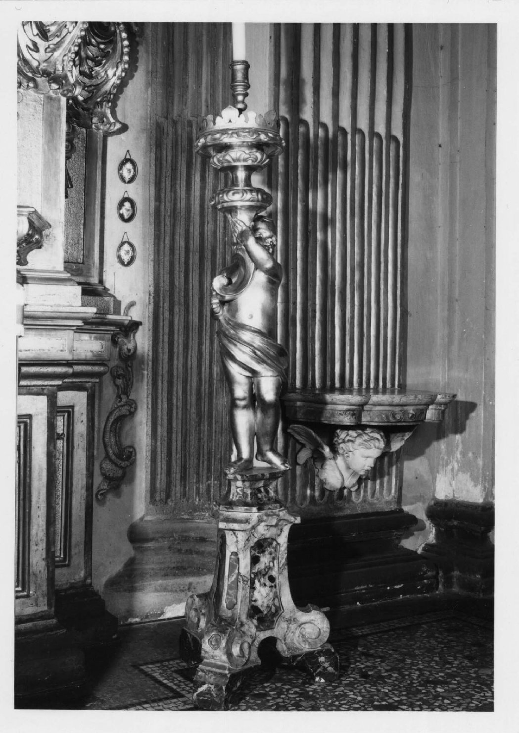candelabro - a statua di Giannotti Silvestro detto Lucchese (sec. XVIII)