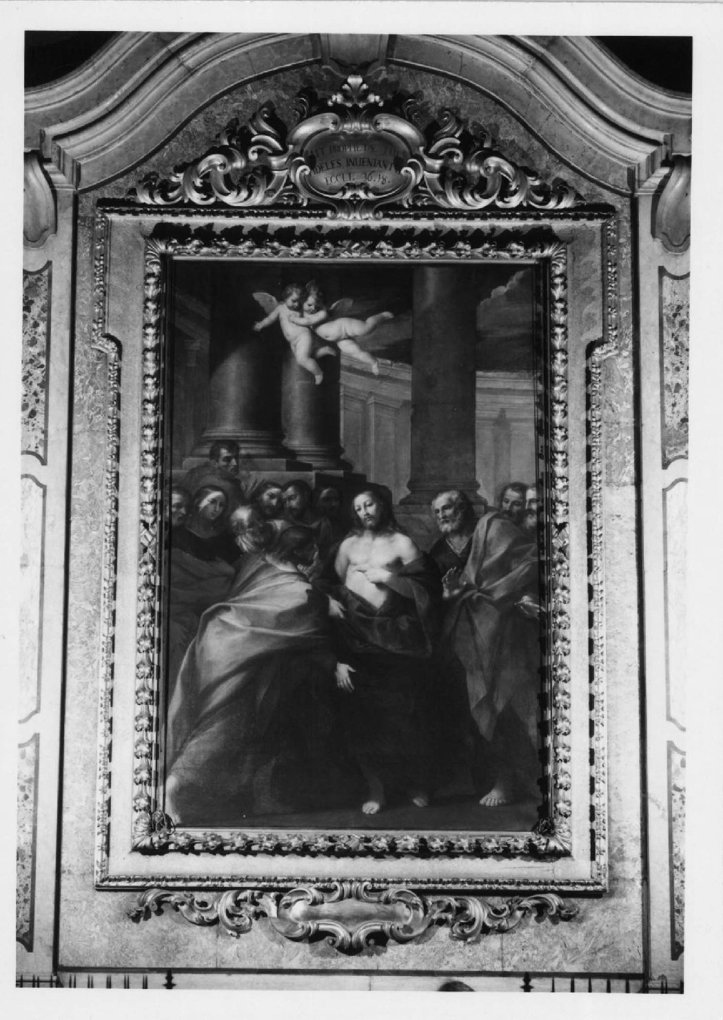 incredulità di san Tommaso (pala d'altare) di Muratori Moneta Teresa (sec. XVIII)