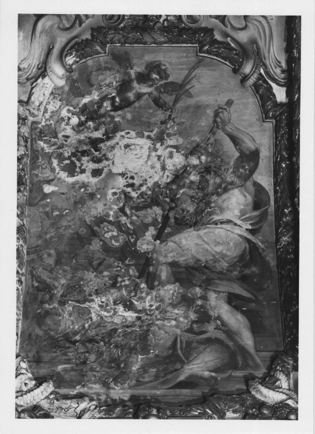 gloria di san Tommaso; san Tommaso in atto di battezzare; martirio di san Tommaso (dipinto murale) di Rambaldi Carlo Antonio (secc. XVII/ XVIII)