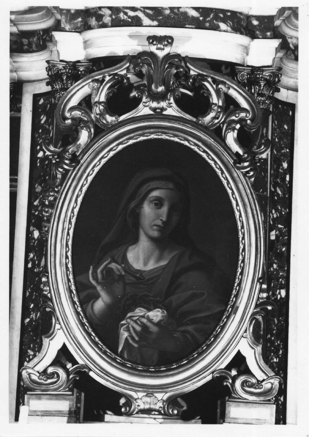 Madonna addolorata (quadro d'altare) di L'Ange Francesco (sec. XVIII)