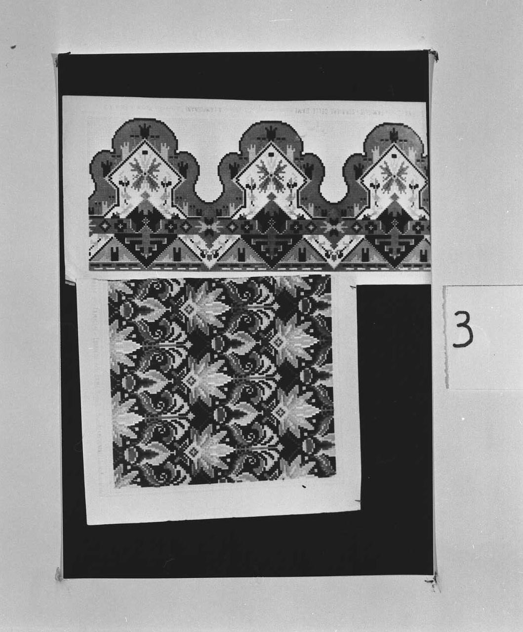 motivi decorativi vegetali stilizzati (stampa a colori) - ambito italiano (sec. XIX)