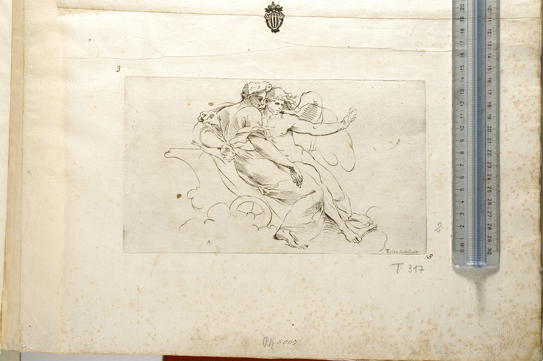 due figure su un carro (stampa) di Collignon Francois (attribuito), Testa Pietro (sec. XVII)