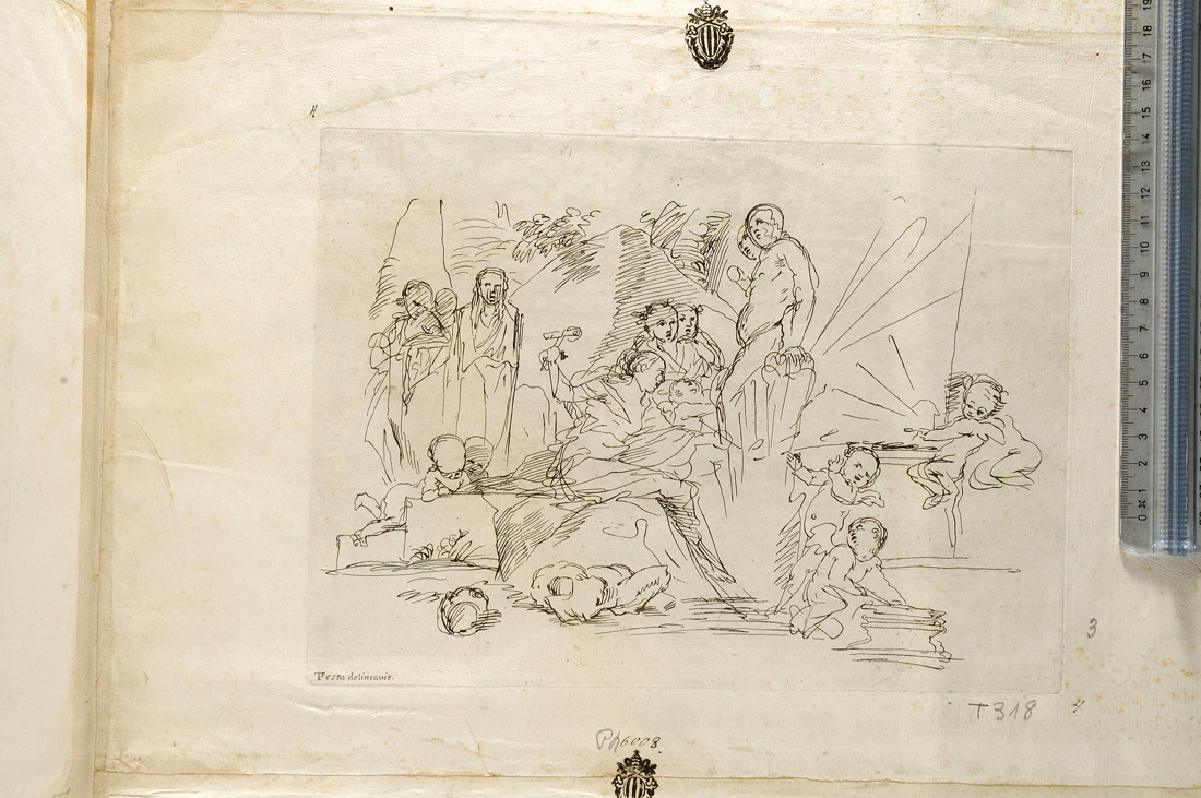 la Scultura (stampa) di Testa Pietro, Collignon Francois (attribuito) (sec. XVII)