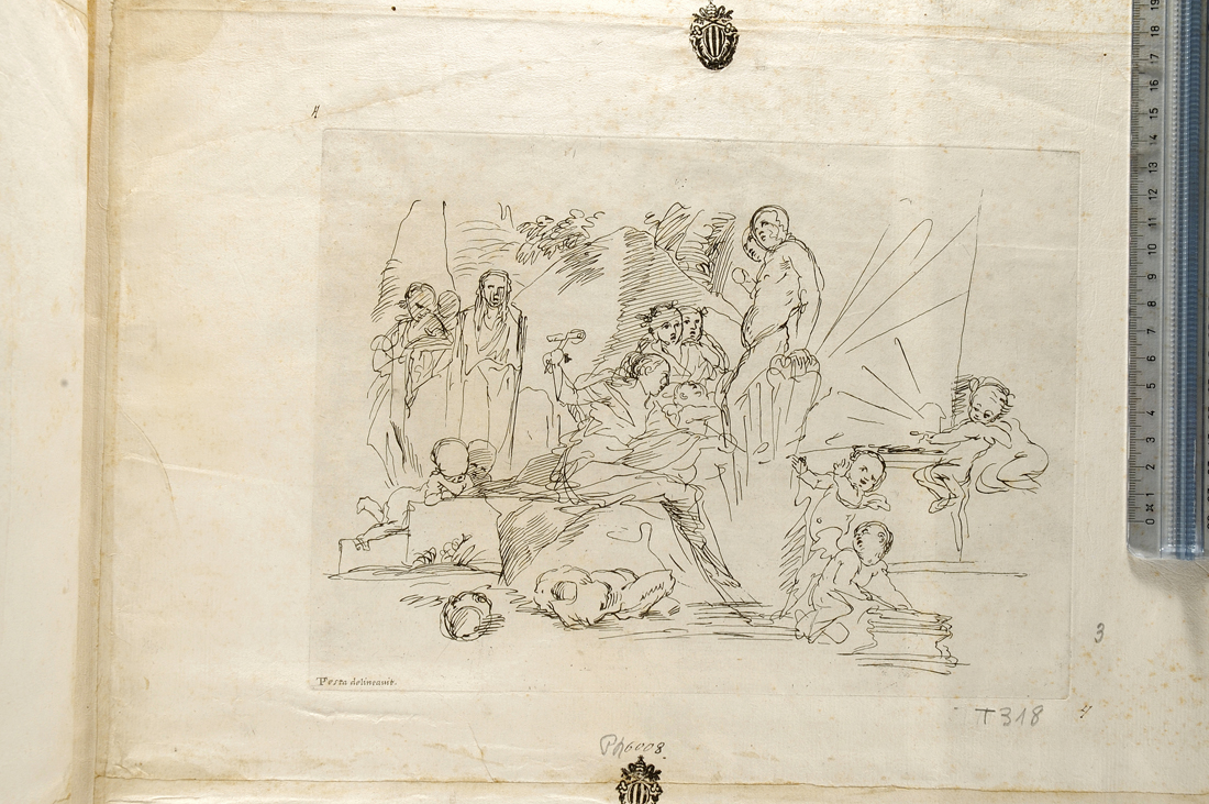 la Scultura (stampa) di Testa Pietro, Collignon Francois (attribuito) (sec. XVII)