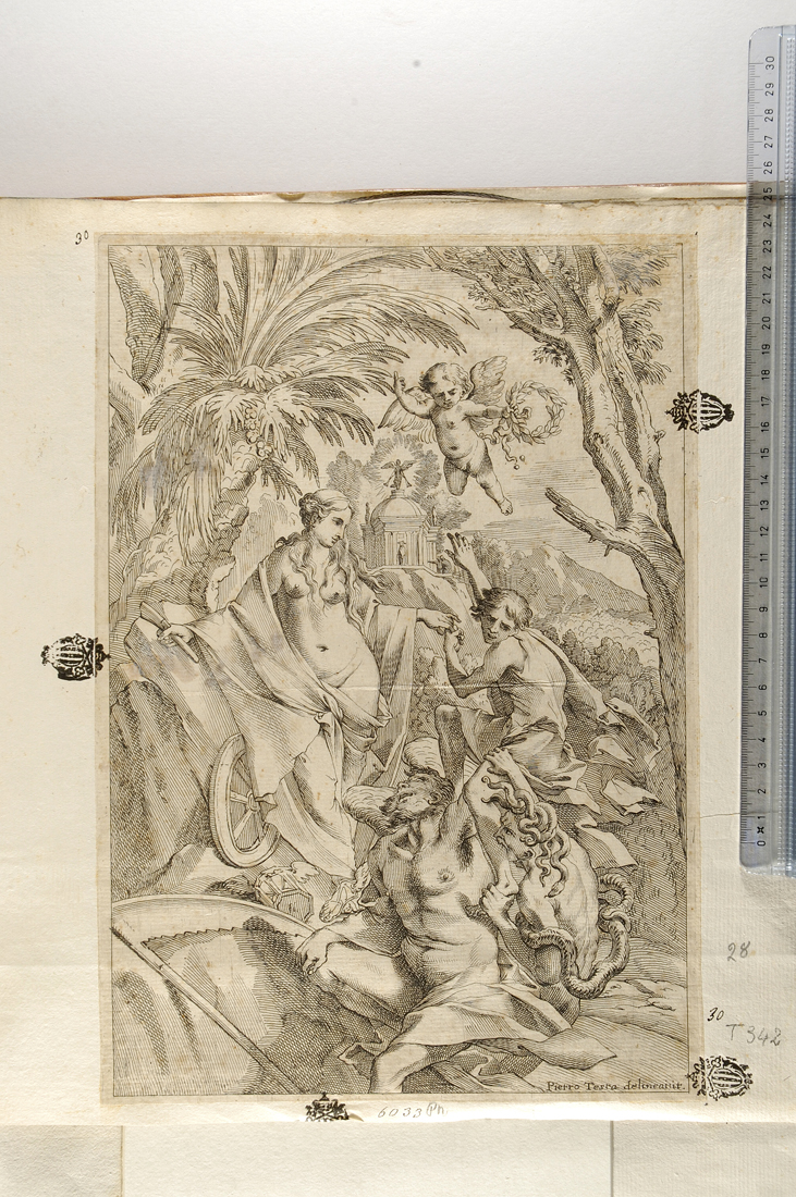 giovane favorito dalla Fortuna (stampa) di Testa Pietro, Collignon Francois (?) (attribuito) (sec. XVII)