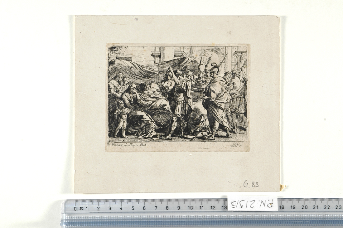 morte di Germanico (stampa) di Gandolfi Gaetano, Poussin Nicolas (secc. XVIII/ XIX)