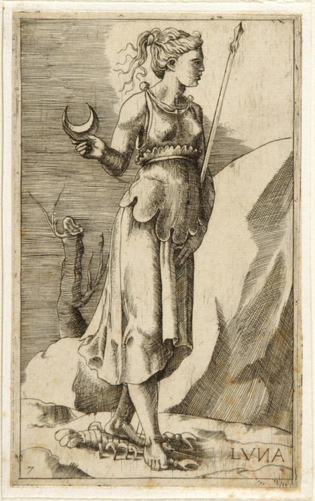 Luna (stampa smarginata) di Bonasone Giulio (attribuito) (sec. XVI)