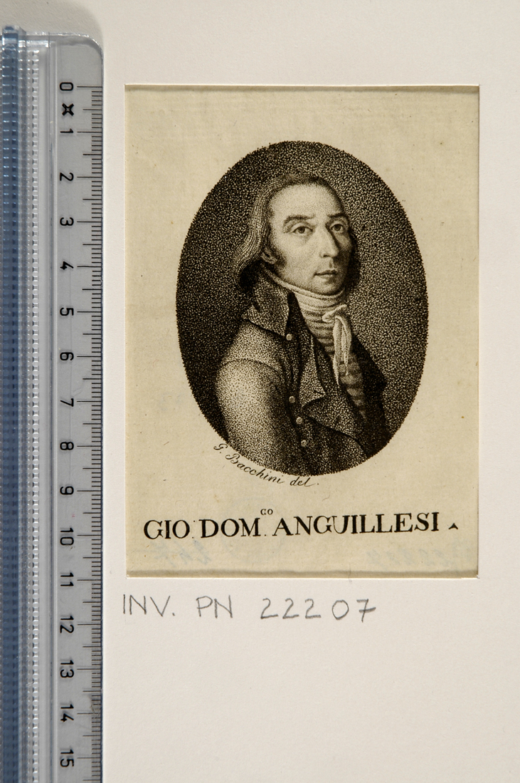 ritratto di G. Domenico guillesi (stampa smarginata) di Bacchini Giuseppe - ambito italiano (sec. XIX)