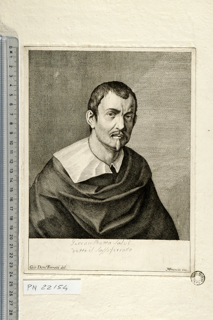 ritratto del Sassoferrato (stampa) di Francia Francesco Domenico Maria, Ferretti Giovan Domenico (sec. XVIII)