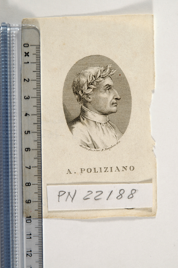 ritratto del Polizio (stampa smarginata) di Scotto Girolamo, Morghen Raffaello (sec. XIX)