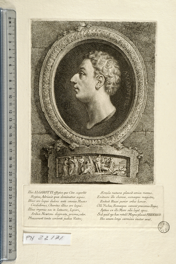 ritratto di Francesco Algarotti (stampa) di Schmidt Georg Friedrich (sec. XVIII)