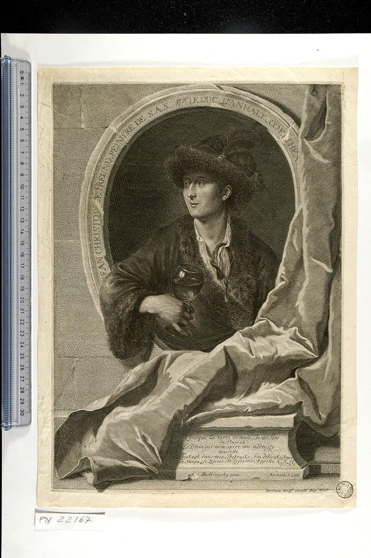 ritratto di J. C. Freund (stampa) di Rosbach Jean Frédéric, Manyoki Adam (sec. XVIII)