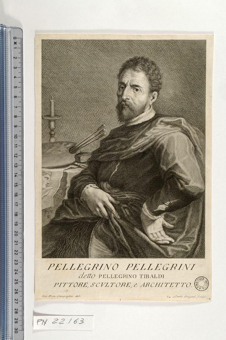 ritratto di Pellegrino Tibaldi (stampa smarginata) di Gregori Carlo, Campiglia Giovanni Domenico (sec. XVIII)