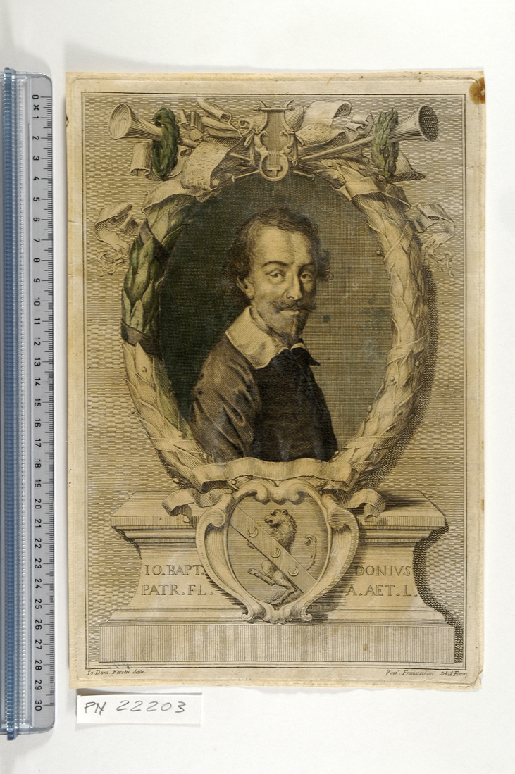ritratto di Giovanni Battista Doni (stampa) di Franceschini Vincenzo, Ferretti Giovan Domenico (sec. XVIII)