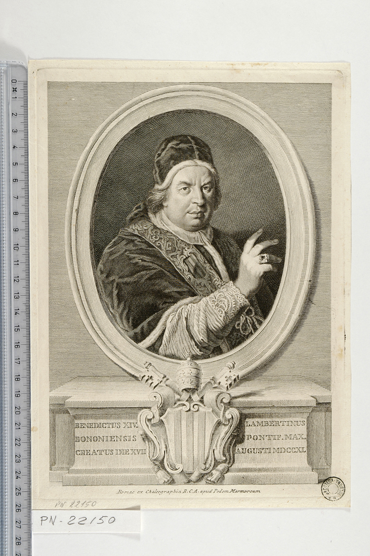 ritratto di Benedetto XIV (stampa) - ambito italiano (sec. XVIII)