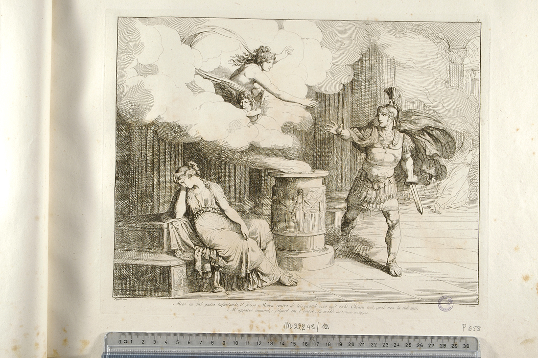Venere impedisce a Enea di uccidere Elena (stampa) di Pinelli Bartolomeo (sec. XIX)